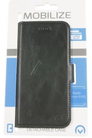 Mobilize Leather Bag Gsm - 23596 Premium 2in1 Gelly Wallet Case Apple Iphone 6-6s Black
