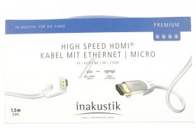 Inakustik Micro Hdmi d plug-hdmi plug - 00423235 Premium Ii Micro Hdmi Plug-hdmi Plug 1 5m