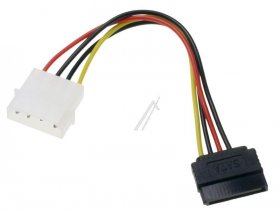 Delock Internal Power Supply Cable - Cable Power Sata Hdd > Molex 4 Pin Male With Metal Clip – St