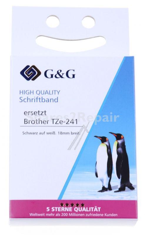 G&g Colour Cartridge - Ribbon Alternative To Tze-241, Black On White