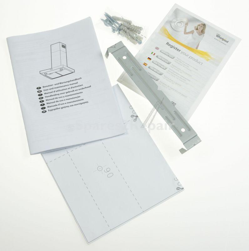Fixings And Brackets - C00635564 488000635564 Kit Guide Visor Lg Dx-sx+ Hinge [Whirlpool Indesit]