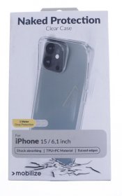 Mobilize Leather Bag Gsm - 28994 Mobilize Naked Protection Case Apple Iphone 15 Clear