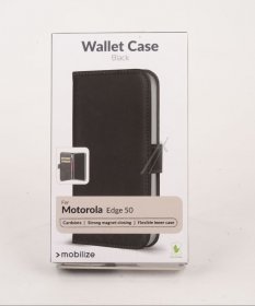Mobilize Leather Bag Gsm - 29981 Mobilize Classic Gelly Wallet Book Case Motorola Edge 50 Black