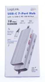 Logilink Hub-usb - Usb 3 2 Gen2 Hub 7+1-port 2x Usb-a 5x Usb-c Pd 100w Aluminum - UA0414