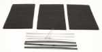 Compatible Carbon Filter - Set Recycling Filter Carbon (3 Filters 310x200mm) + Fastenings
