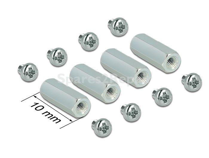 Delock Screws Pc - Mounting Kit M2 5 Spacer Hexagon Inside-inside 10 Mm For Ras