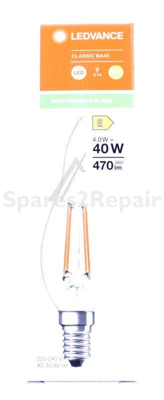 Ledvance E14 Led Spot - Led Classic Ba P 4w 827 Fil Cl E14 - LED CLBA40 4W 8