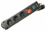Brennenstuhl 4 Way Socket Outlet Switch - Comfort-line Bremounta 4 Way Socket Outlet Switch 1.5m Black