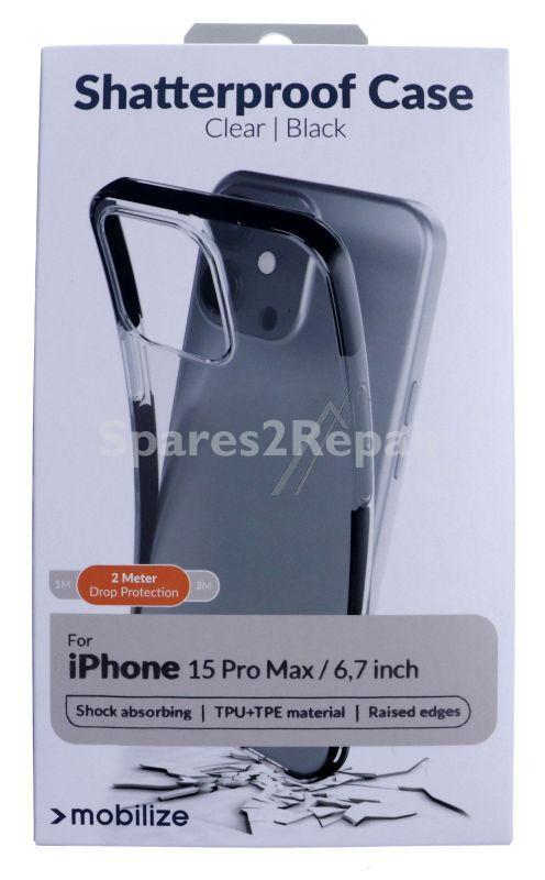 Mobilize Leather Bag Gsm - 28922 Mobilize Shatterproof Case Apple Iphone 15 Pro Max Black