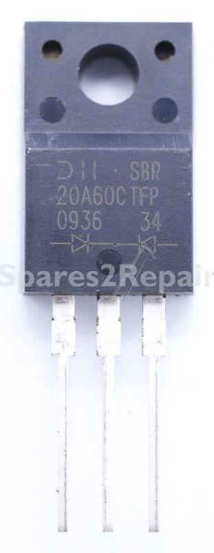 Diodes Incorporated Diode - 60v-2x10a Sbr20a60ctfp Diode Dual Cc To-220fp