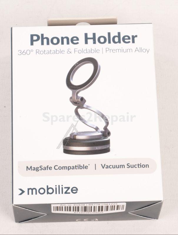 Mobilize Capstan Mounting - 81838 Mobilize Magsafe Compatible Phone Holder - 360° Rotatable & Foldable - Vacuum Suction - Premium All