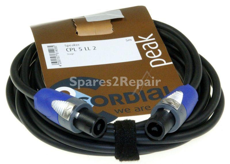 Cordial Neutrik Speaker Plug/speaker Plug - Ls-lead Speakon 2 Pin- Speakon 2pin, Neutrik Plug, 5m