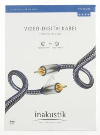 Inakustik Phono Plug.-phono Plug.digital - Premium 0041403 Premium Ii Digital - Video Ch Plug - Ch Plug 3 0m