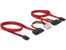 Delock Pc S-ata Cable - Sata All-in-one Cable For 2x Hdd