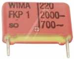 Wima Fkp1 Pulse Capacitor - 220pf-2000v Fkp1u002204b00kssd Fkp1-pulse Capacitor Rm=15mm