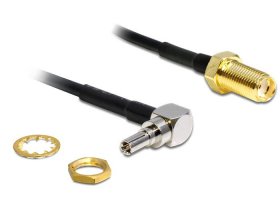 Delock Sma-cable - Antenna Adapter Sma Jack Bulkhead > Crc-9 90° Plug 200 Mm