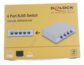 Delock Cable/plugs/adapter - Ethernet Switch Rj45 10-100 Mb-s 4-port Manual