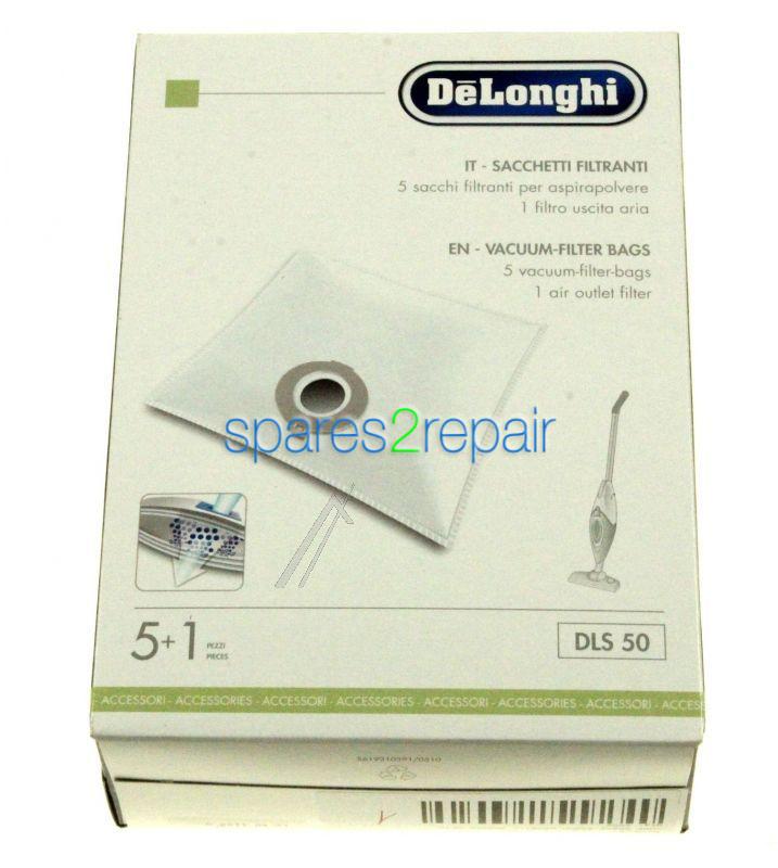 Vacuum Cleaner Bags - Dls50 5519210281 Vacuum Filter Bags X 5 + 1 Air Outlet Filter [Delonghi]