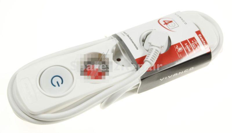 Vivanco 4 Way Socket Outlet Switch - Ekls 4w25 Comfort 4-fach Steckdosenleisten, Schaltbar
