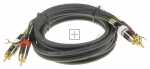 Compatible Stereo Cable Phono Plug - Lead 2x Rca-plug - 2x Rca-plug Guilded 1 5m