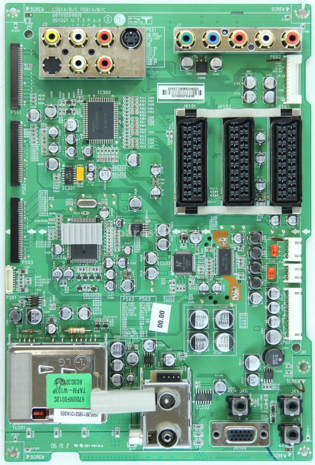 LG 37LC2DB-EC - Main AV - 68709S0992E - 060321 - 68719SB409A - LD61A/B/C PD61A/B/C