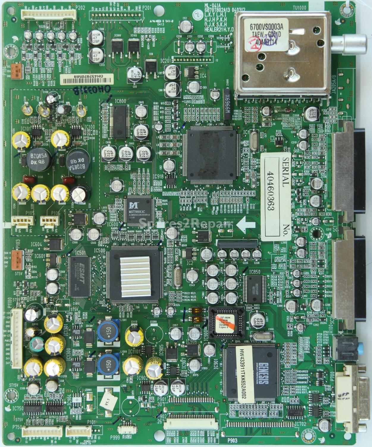 LG RZ-26LZ50 - Main AV - 6870T802A13 - 040312 - ML-041A