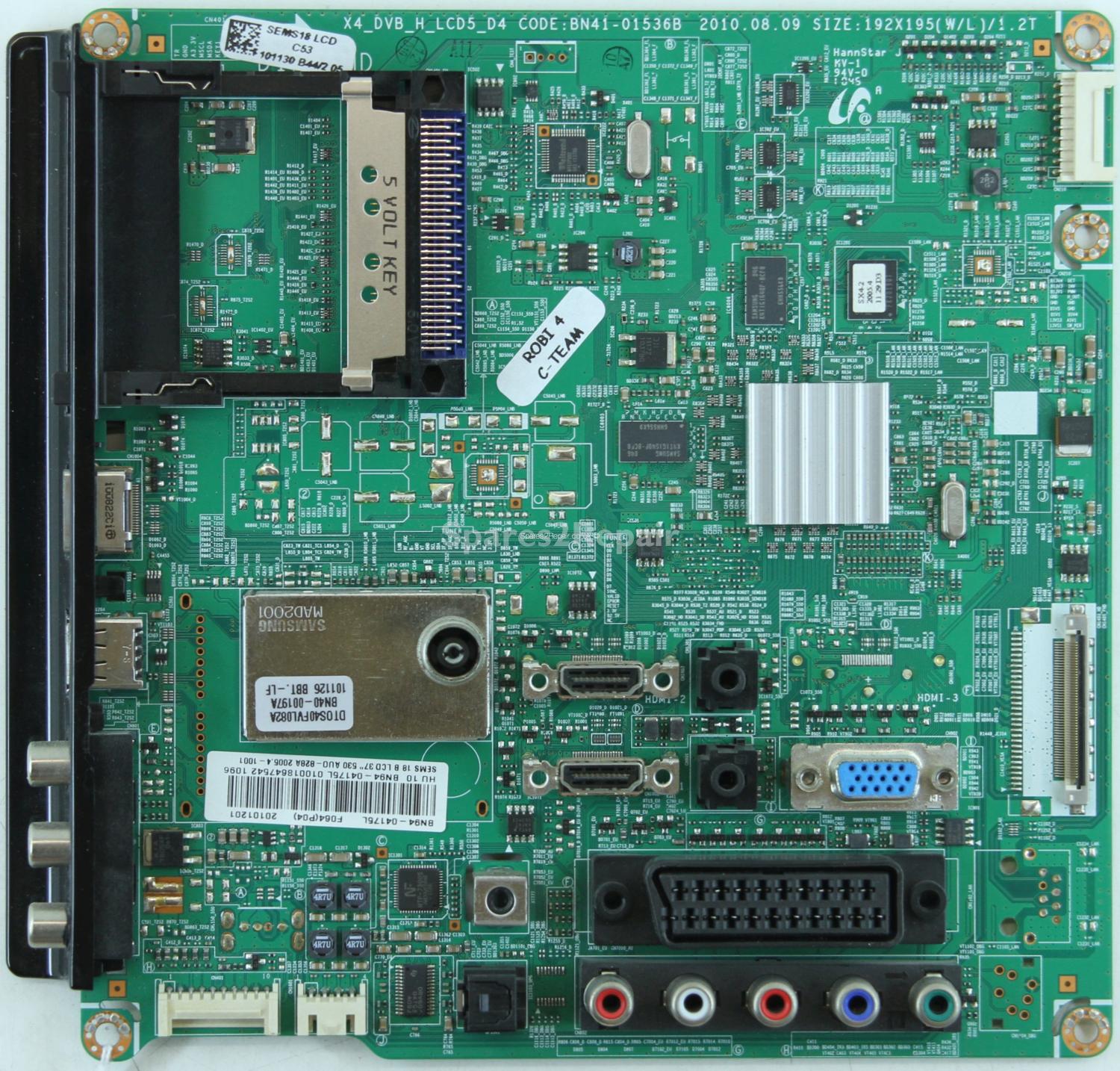 Samsung LE37C530F1W - Main AV - BN94-04175L - BN41-01536B - X4_DVB_H_LCD5_D4