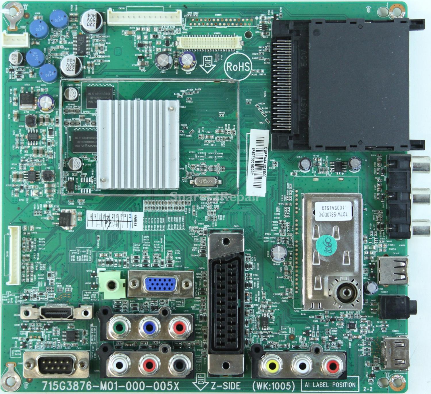 Sharp LC-26LE320E - Main AV - 715G3876-M01-000-005X - (WK:1005) - CBPFA4ABZES00